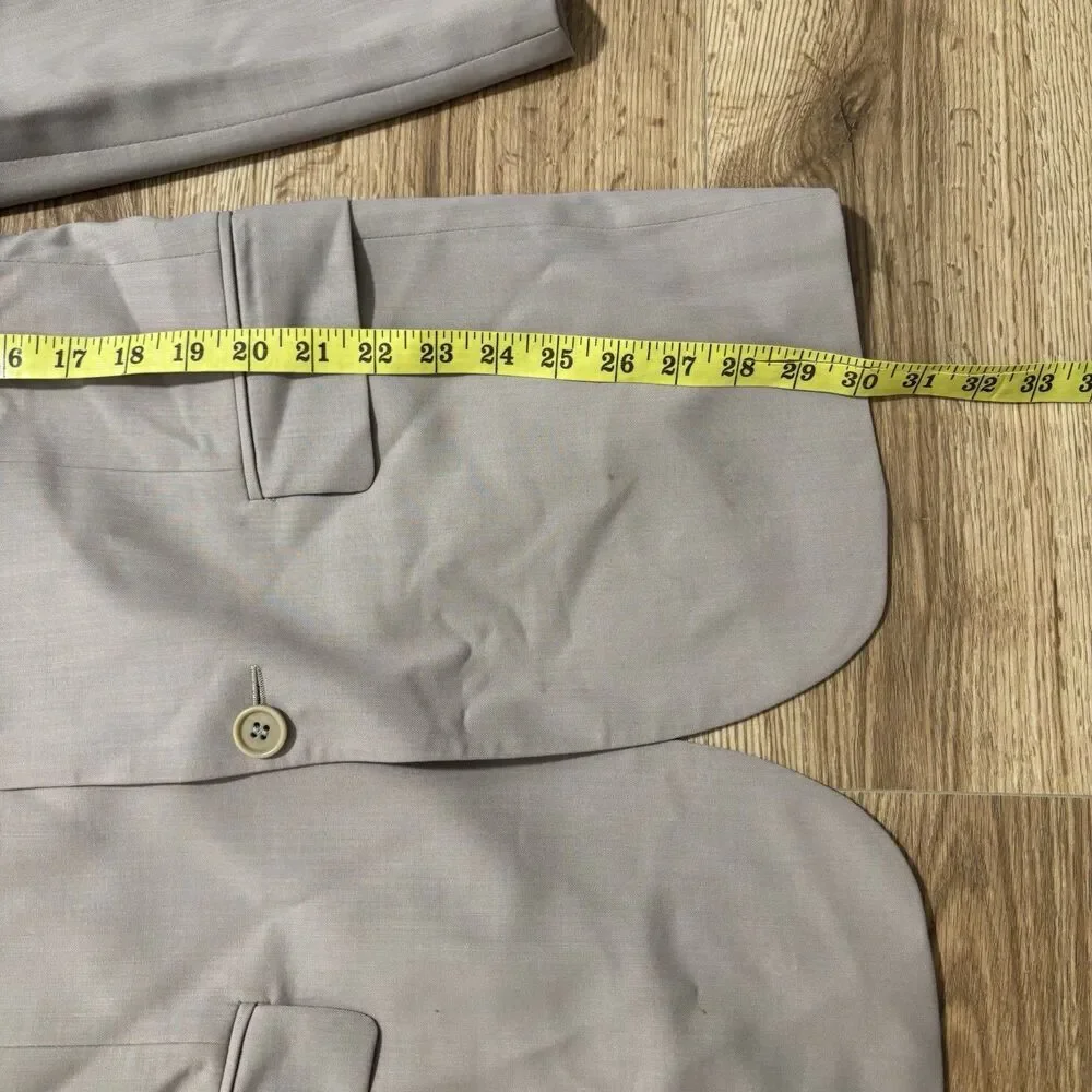 Ted Baker Endurance Suit Mens 38R Pants 32x32 Beige 100% Wool Classic Designer